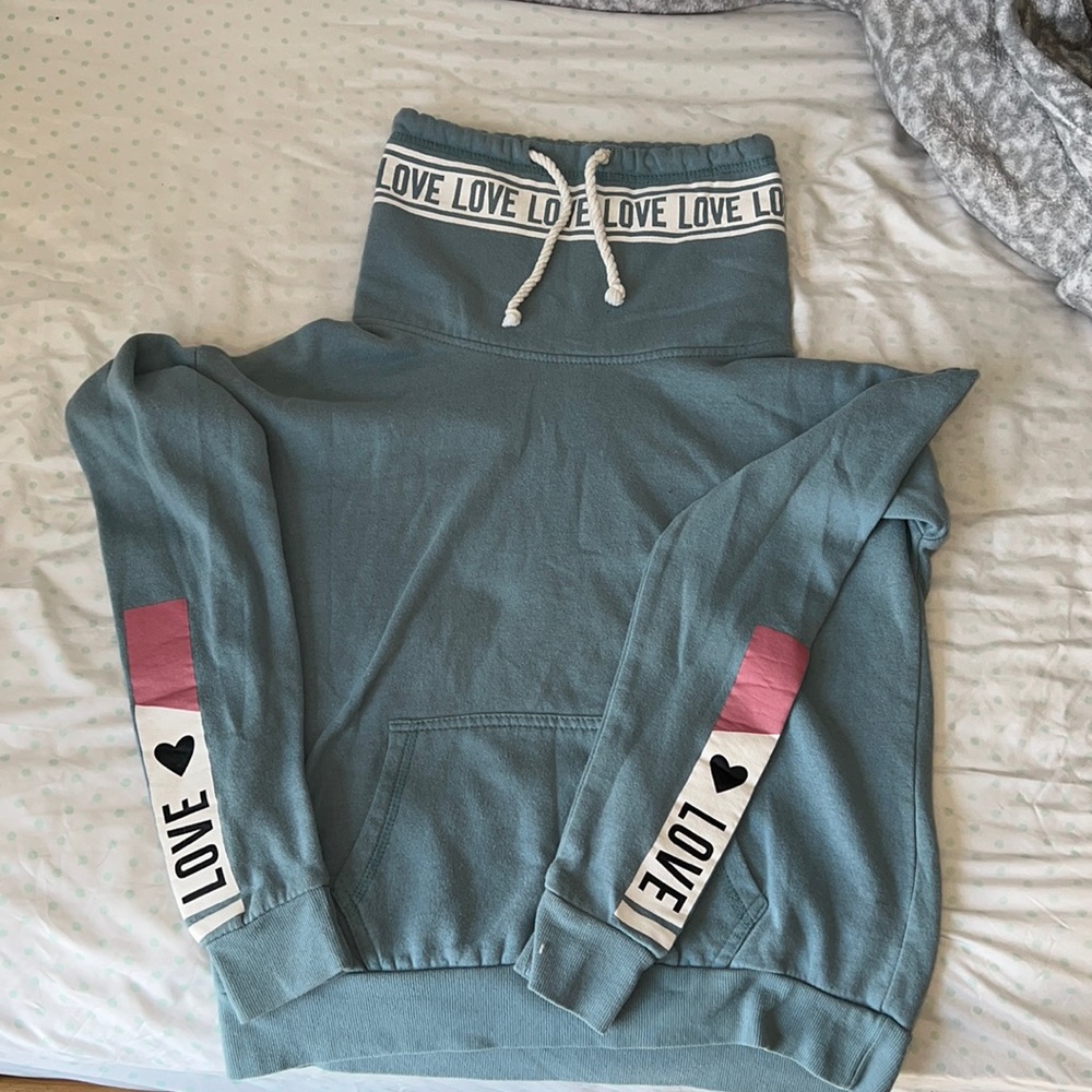 Teal reflex sweatshirt “love”